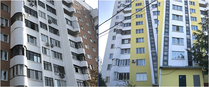 Ремонт и утепление фасада дома, ул. Ново-Вокзальная, 61