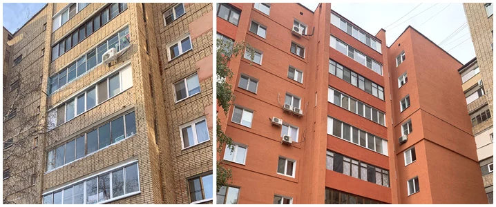 Ремонт фасада многоквартирного дома, Запорожская, 33