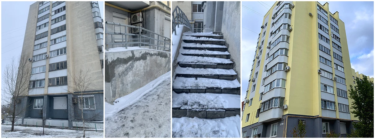 Ремонт фасада МКД, проспект Карла Маркса 49
