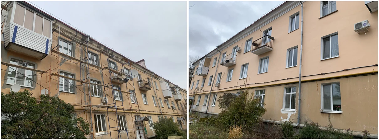 Ремонт и утепление фасада дома, пос. Береза